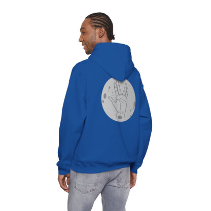 Vulcan Salute Hoodie — Retro Space Hand Graphic Pullover
