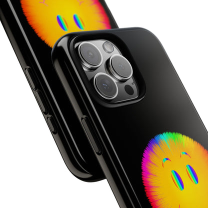 Phone Case — 'Dead Inside, But the Visuals Are Amazing' Rainbow Smiley