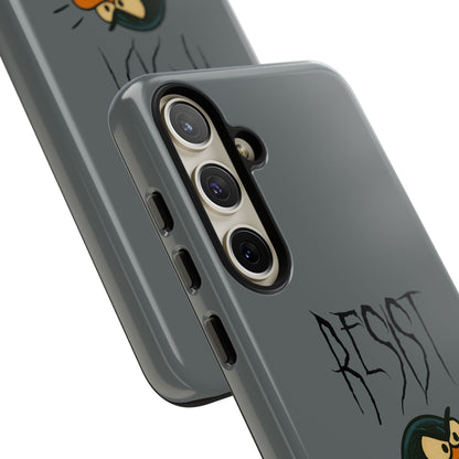 Resist Angry Penguin Phone Case — Protective iPhone Case with Bold Cartoon Design
