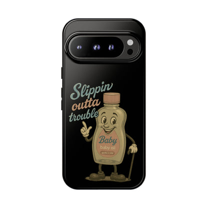 Phone Case — 'Slippin Outta Trouble' Retro Baby Oil Mascot