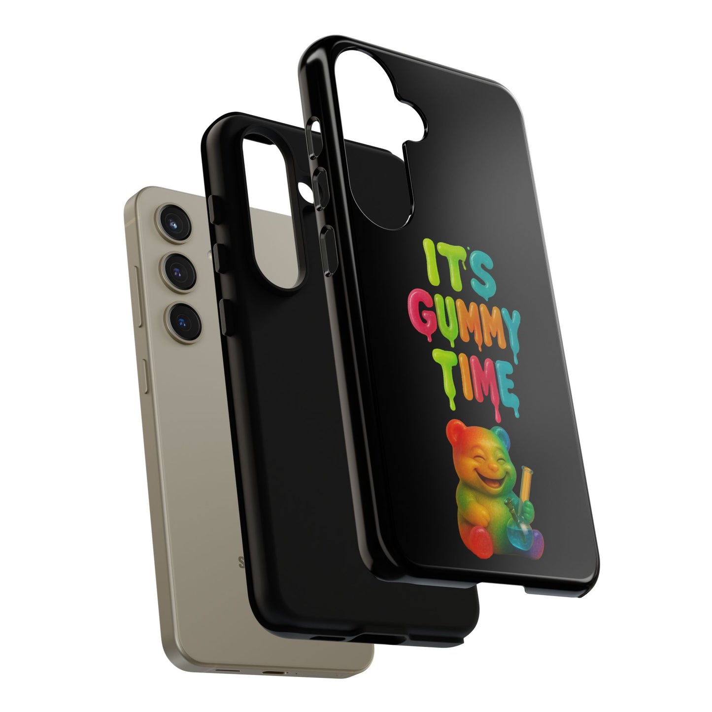 Phone Case — "It's Gummy Time" Rainbow Gummy Bear Protective Cover