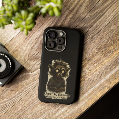 Phone Case — "Chosen by Darkness (Or Maybe Just Rabies)" Cute Creepy Lemur Design