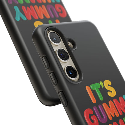 Phone Case — "It's Gummy Nummy Time" Colorful Candy Lettering Protective Case