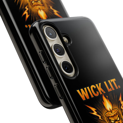 Phone Case — "Wick Lit. Patience Gone." Funny Angry Candle Protective Case