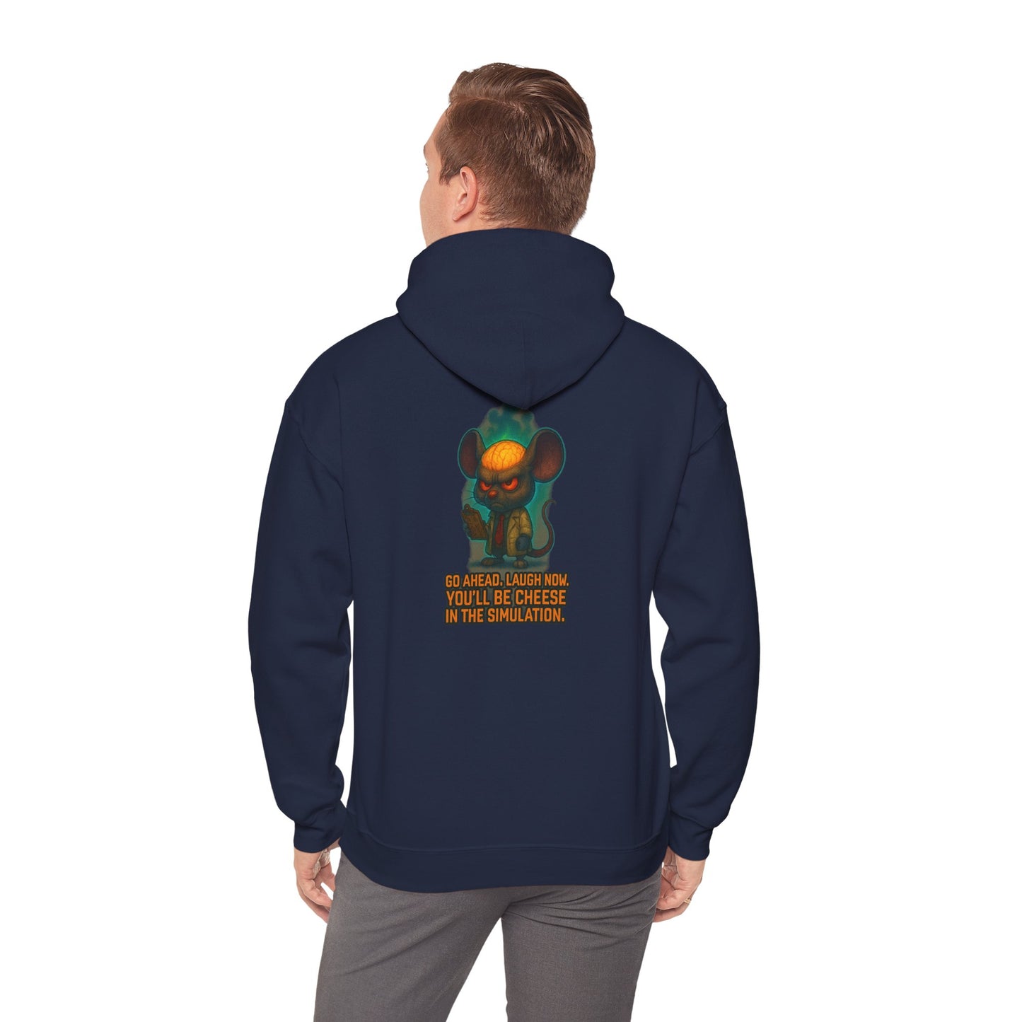 Creepy Mouse Hoodie — "Would Be Cheese in the Dark" Graphic Pullover