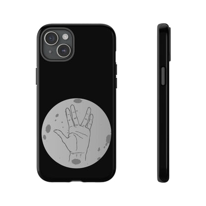 Spock Live Long Phone Case — Vulcan Salute Moon Graphic