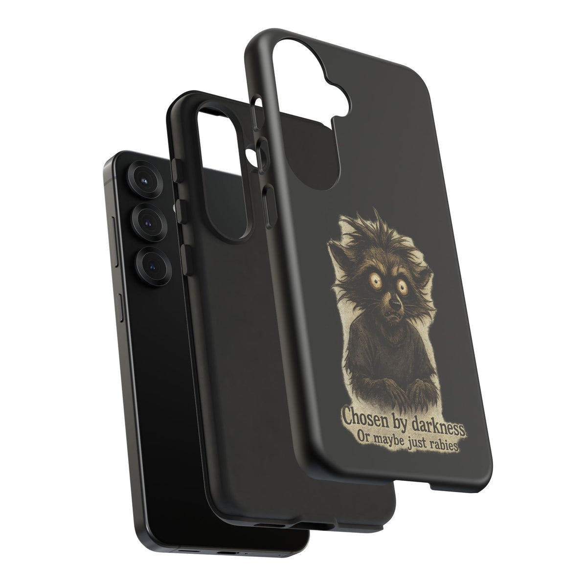 Phone Case — "Chosen by Darkness (Or Maybe Just Rabies)" Cute Creepy Lemur Design