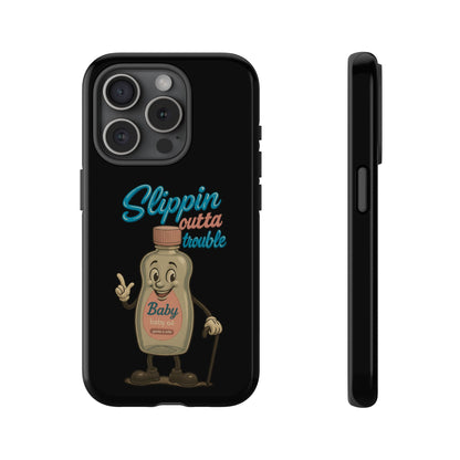 Phone Case — Retro 'Slippin Outta Trouble' Baby Bottle Design