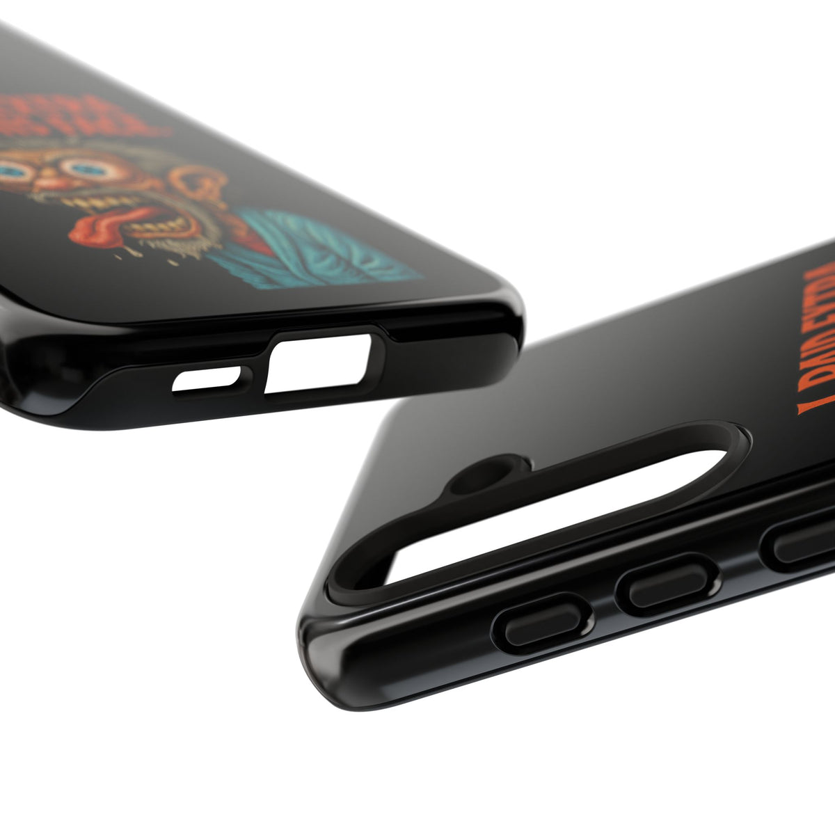 Funny ‘I Paid Extra For This Face’ Phone Case — Retro Horror Cartoon Design