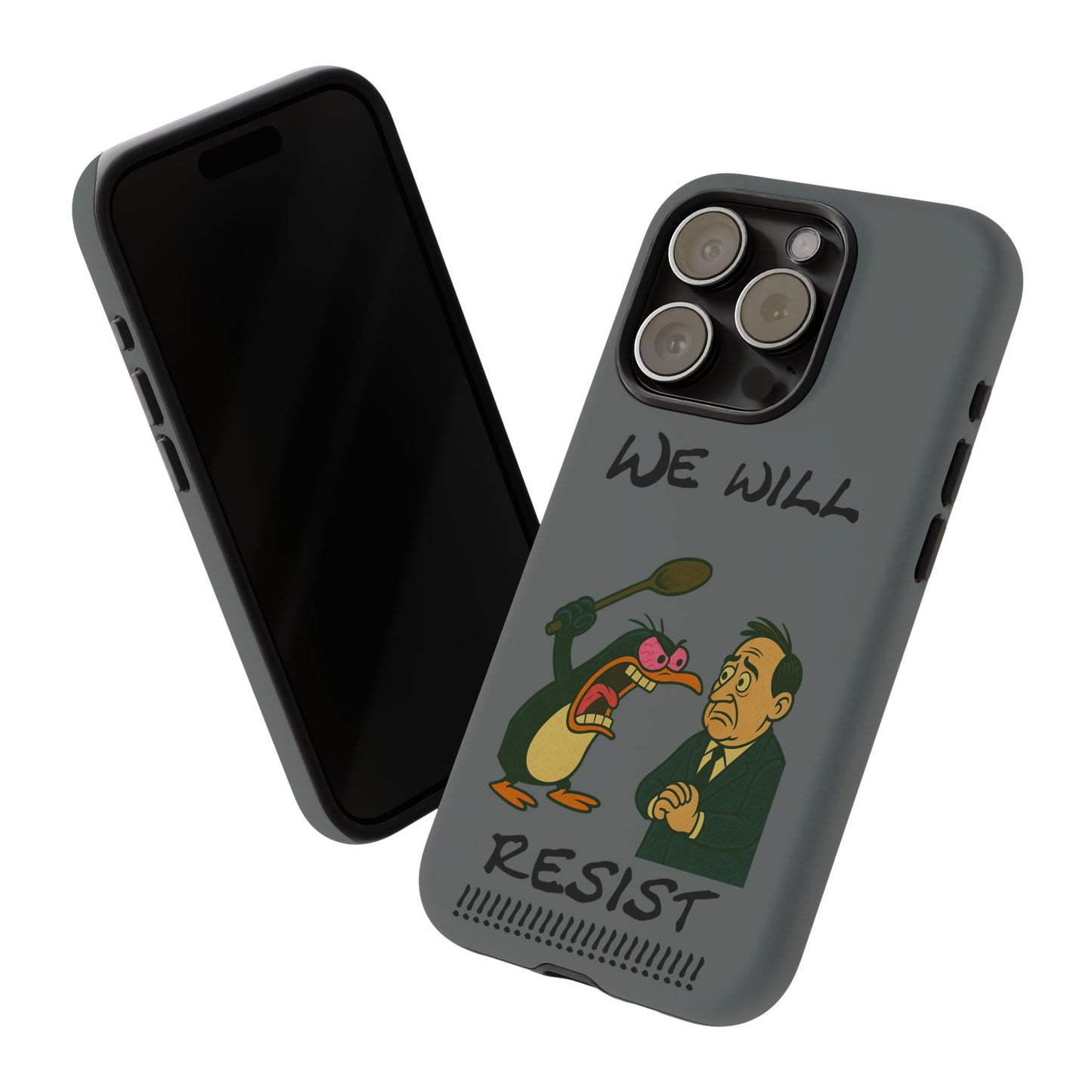 Phone Case - "We Will Resist" Cartoon Protest Design