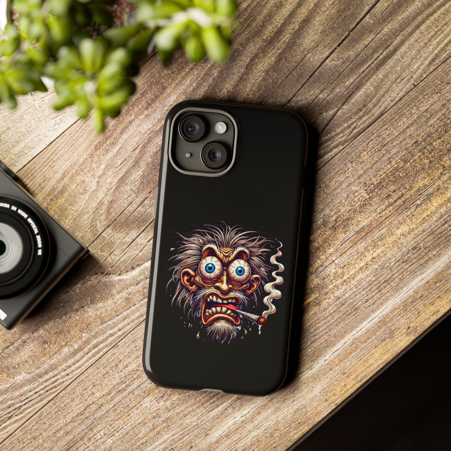 Phone Case — Wild Cartoon Monster Smoking Design