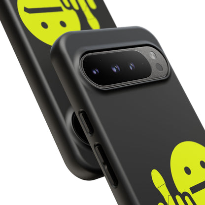 Phone Case — Neon Middle Finger Emoji Graphic