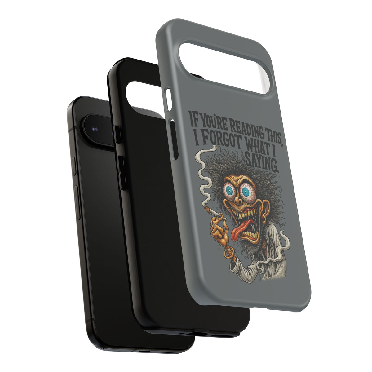 Phone Case — "If You're Reading This I Forgot What I Was Saying" Retro Crazy Cartoon Design