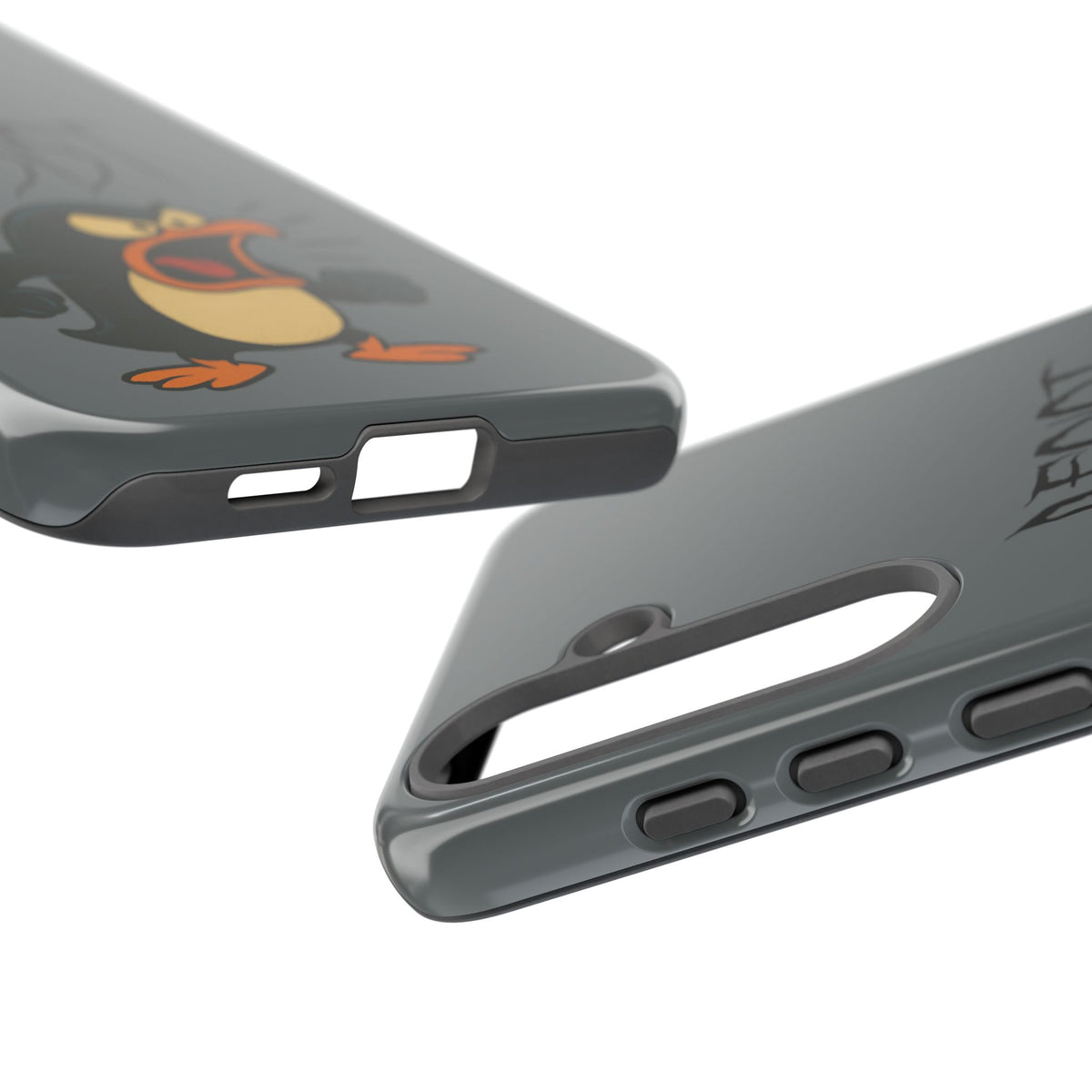 Resist Angry Penguin Phone Case — Protective iPhone Case with Bold Cartoon Design