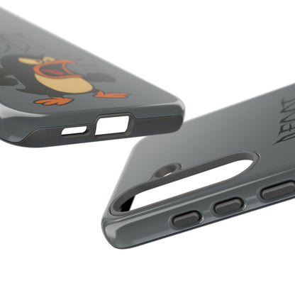 Resist Angry Penguin Phone Case — Protective iPhone Case with Bold Cartoon Design
