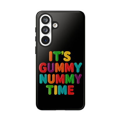 Phone Case — "It's Gummy Nummy Time" Colorful Candy Lettering Protective Case