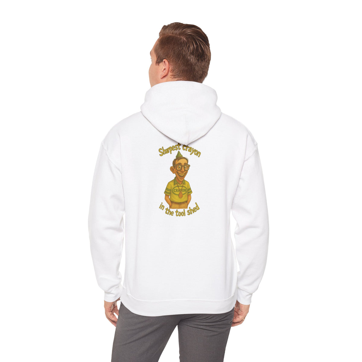 Tool Shed Hoodie - "Sharpest Crayon" Garden Humor Sweatshirt