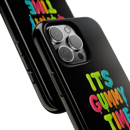 Phone Case — "It's Gummy Time" Rainbow Gummy Bear Protective Cover