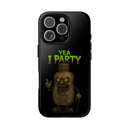 Phone Case — 'Yea I Party' Creepy Baby Bottle Graphic