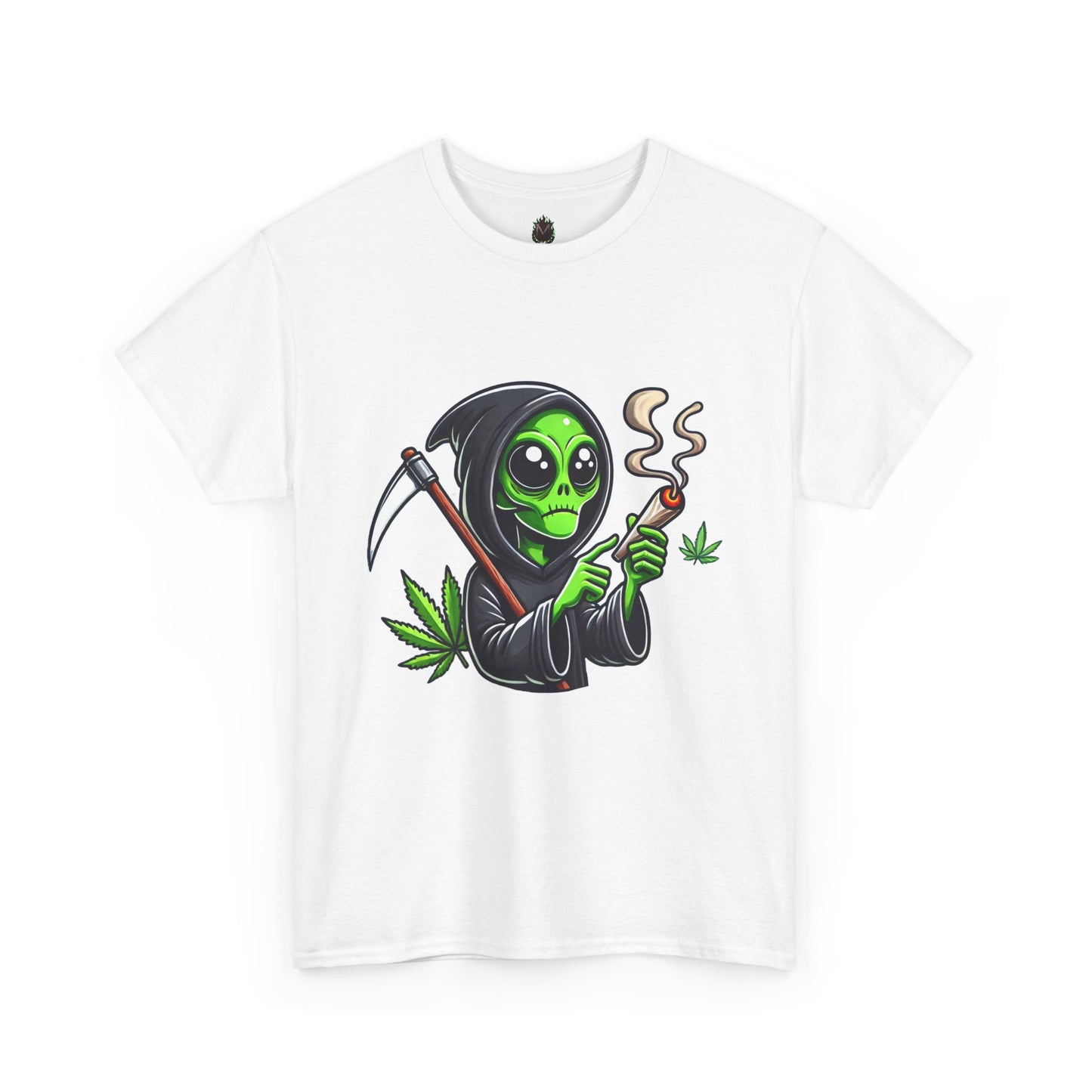 Grim Reaper Alien Smoking Joint T‑Shirt