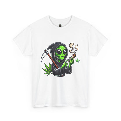 Grim Reaper Alien Smoking Joint T‑Shirt