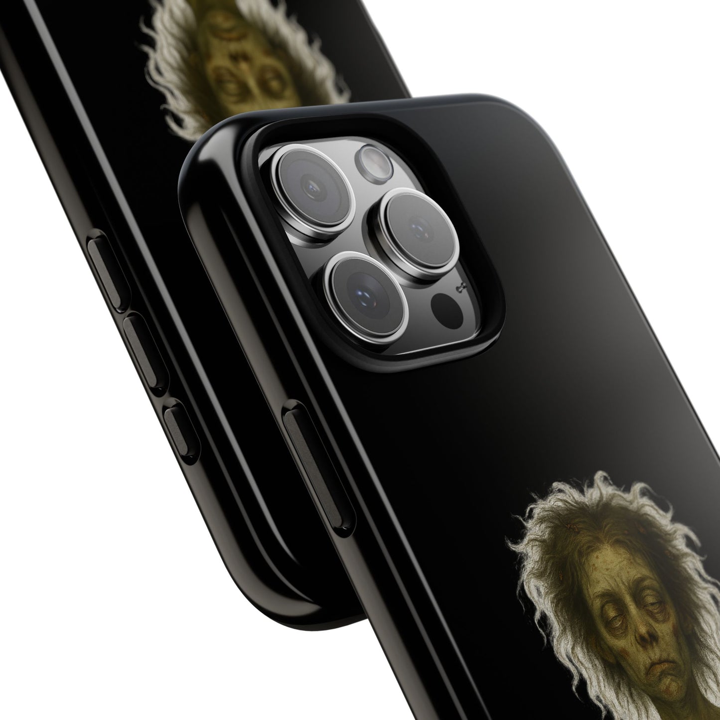 Phone Case — “Cursed to Rise Before Coffee Was Brewed” Goth Horror Design