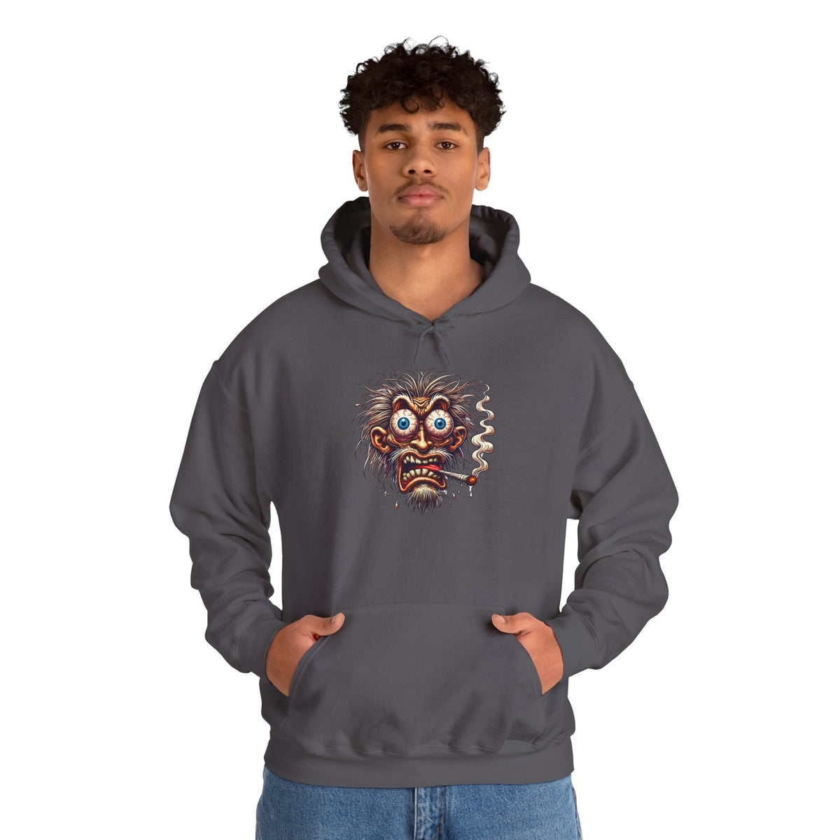 Hoodie — Freaky Monster Face Graphic Pullover