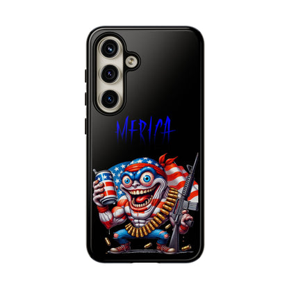 Phone Case — Patriotic 'Merica Clown with Flag, Beer & Rifle