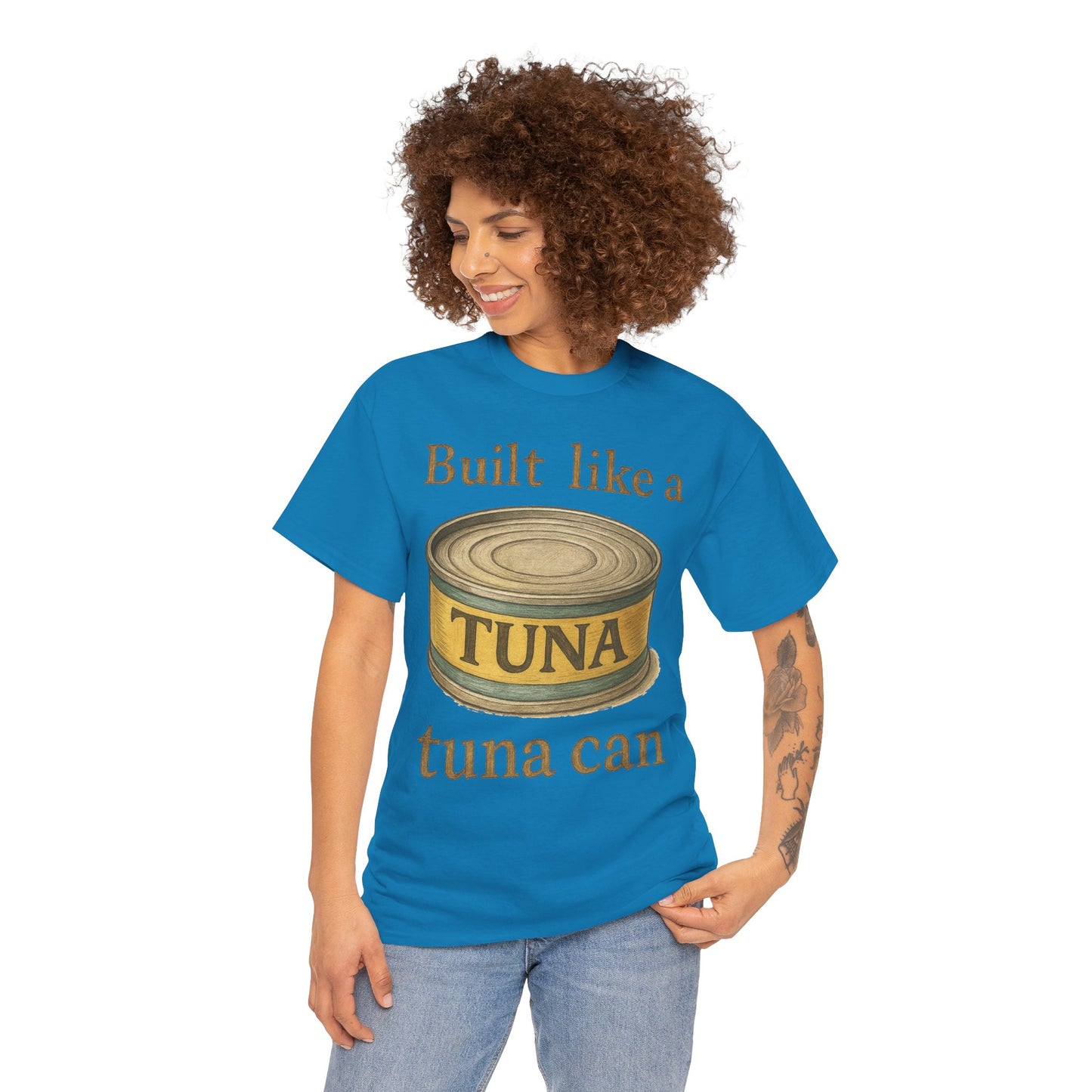 Built Like a Tuna Can T-Shirt | Tuna Can Graphic Tee