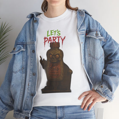 Let’s Party – Zombie Baby Oil Bottle Horror T-Shirt
