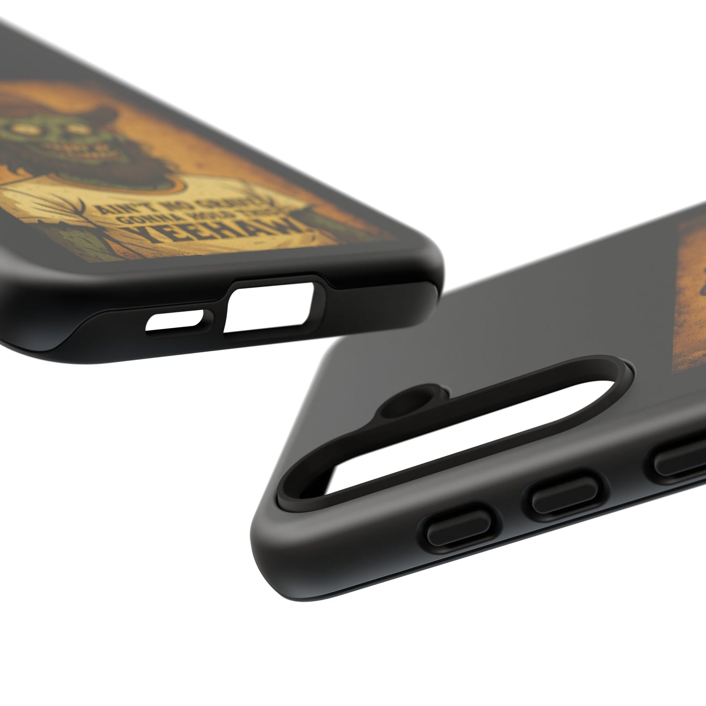 Zombie Cowboy Phone Case — "Ain't No Grave Gonna Hold This Yeehaw" Protective iPhone Cover