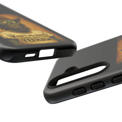 Zombie Cowboy Phone Case — "Ain't No Grave Gonna Hold This Yeehaw" Protective iPhone Cover