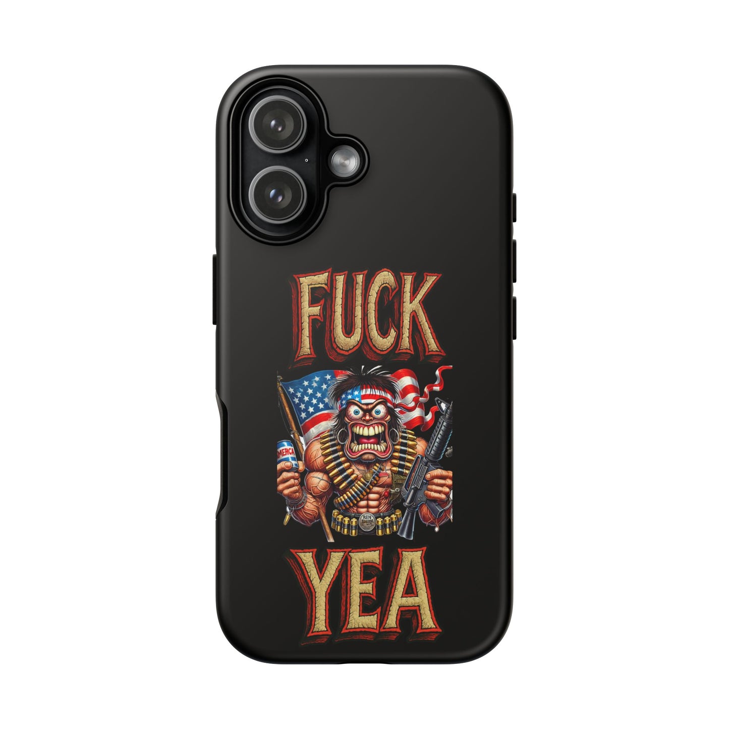 Phone Case — "FUCK YEA" Patriotic Skeleton Soldier Graphic