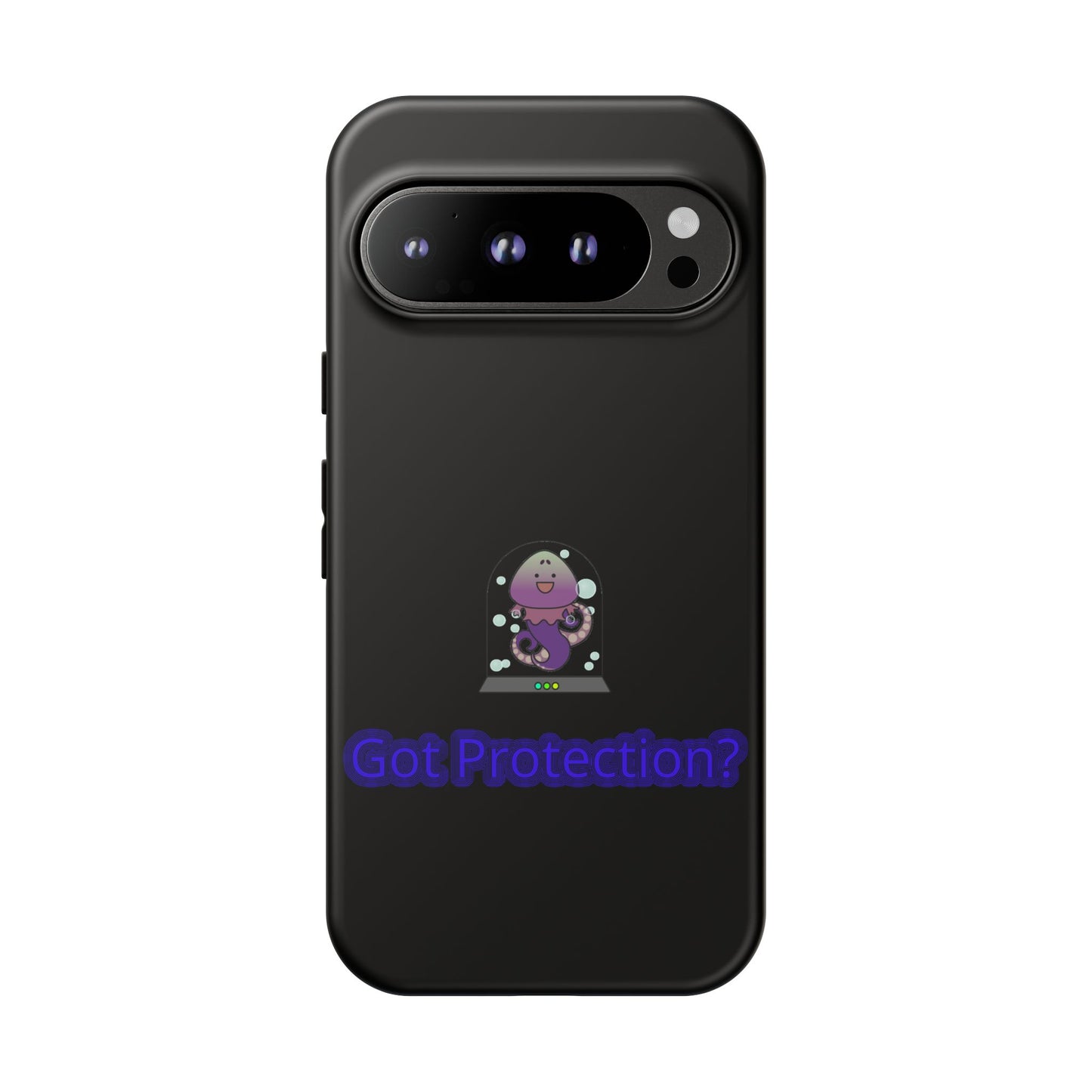 Phone Case — 'Got Protection?' Cute Purple Alien Anti-Shock Protective Cover