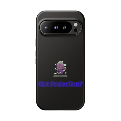 Phone Case — 'Got Protection?' Cute Purple Alien Anti-Shock Protective Cover