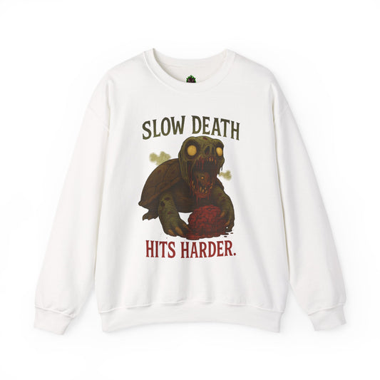Slow Death Hits Harder – Undead Turtle Sweatshirt