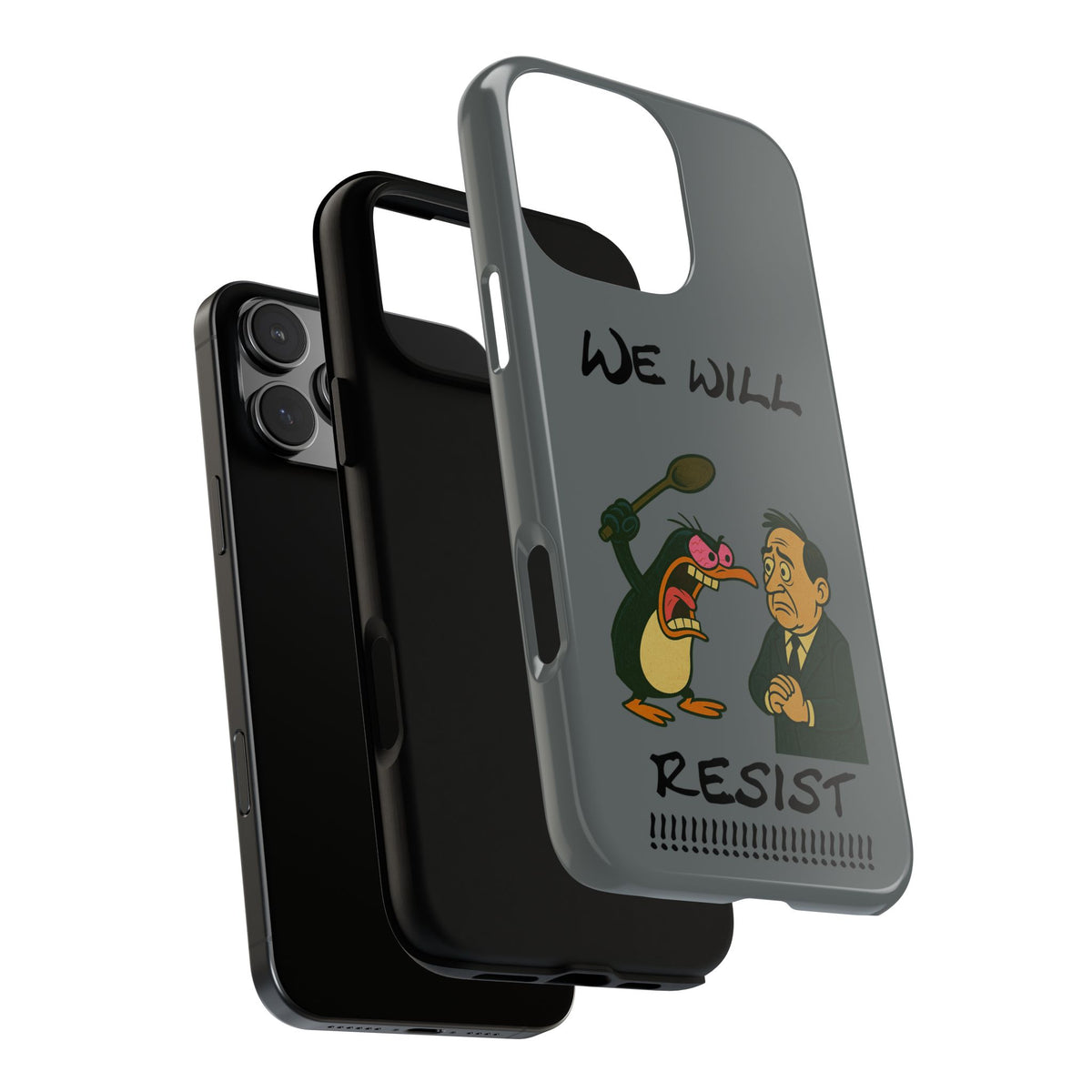 Phone Case - "We Will Resist" Cartoon Protest Design