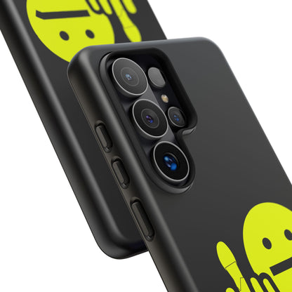 Phone Case — Neon Middle Finger Emoji Graphic