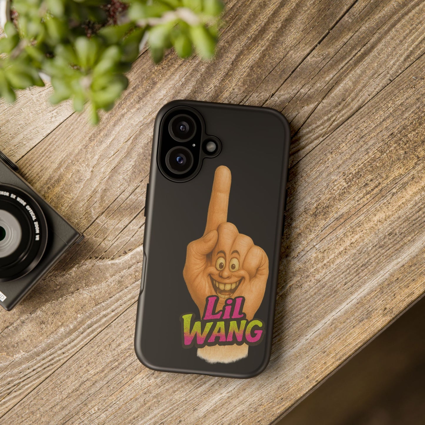 Phone Case — 'Lil Wang' Humorous Middle Finger Character Protective Cover