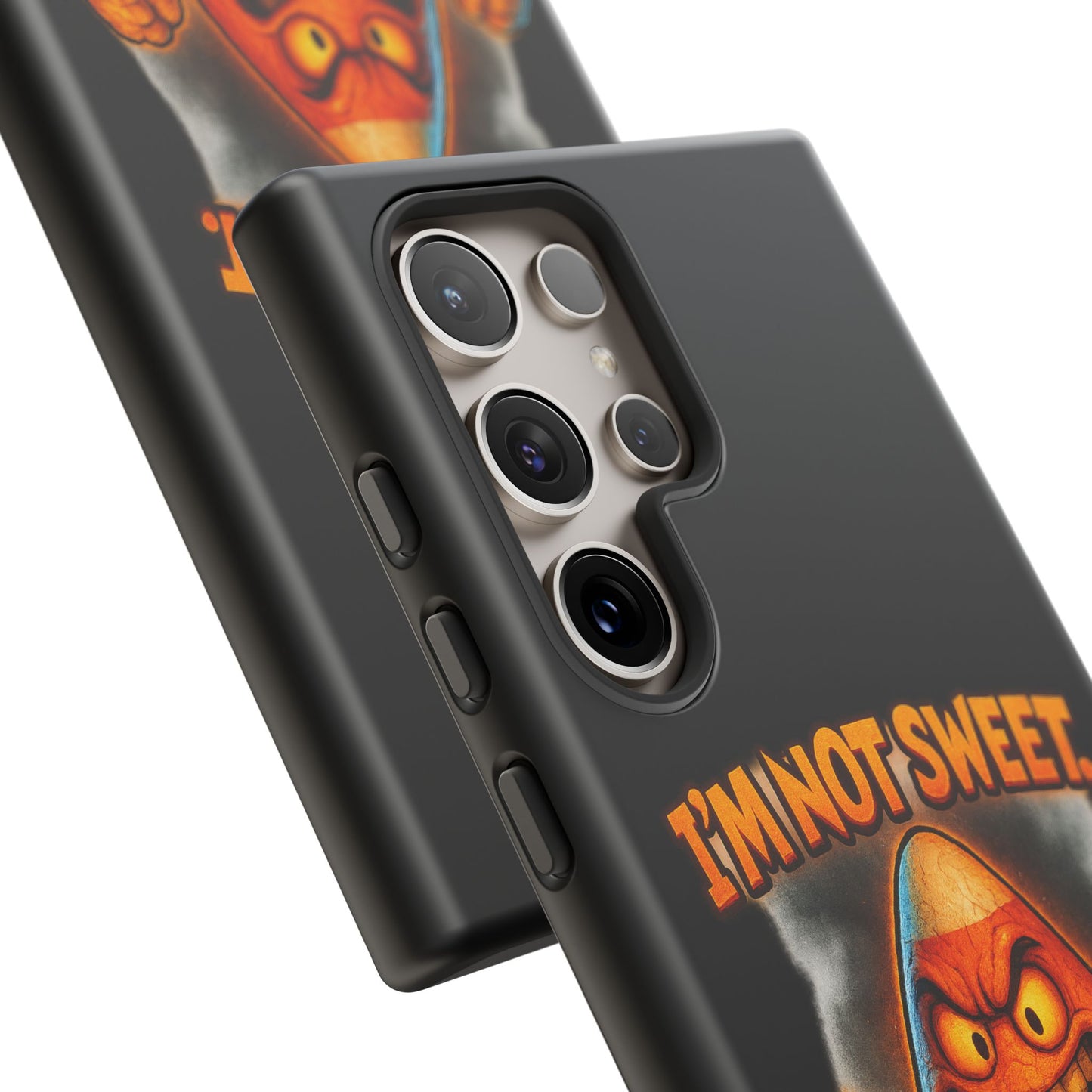 Phone Case — "I'm Not Sweet, I'm Spite in Stripes" Candy Monster Design