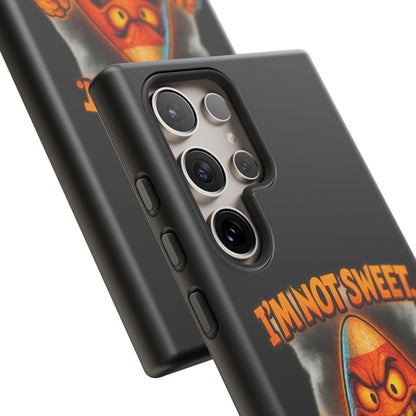 Phone Case — "I'm Not Sweet, I'm Spite in Stripes" Candy Monster Design