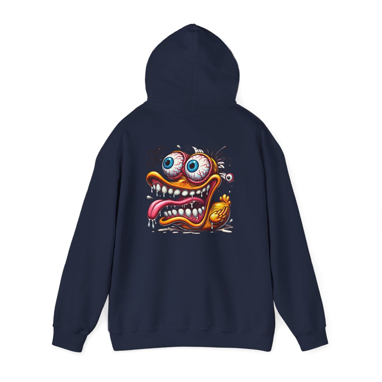 Crazy Cartoon Monster Hoodie - "Every Bite" Retro Hot Rod Art Pullover