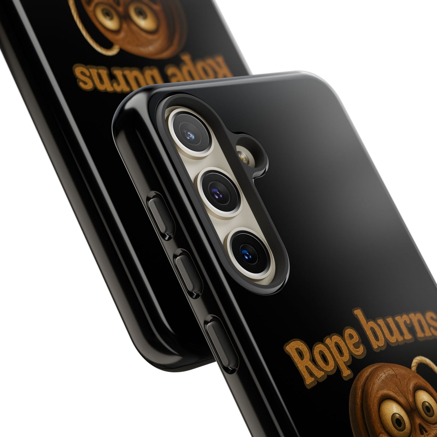 Phone Case — "Rope Burns Build Character" Grinning Cartoon Design