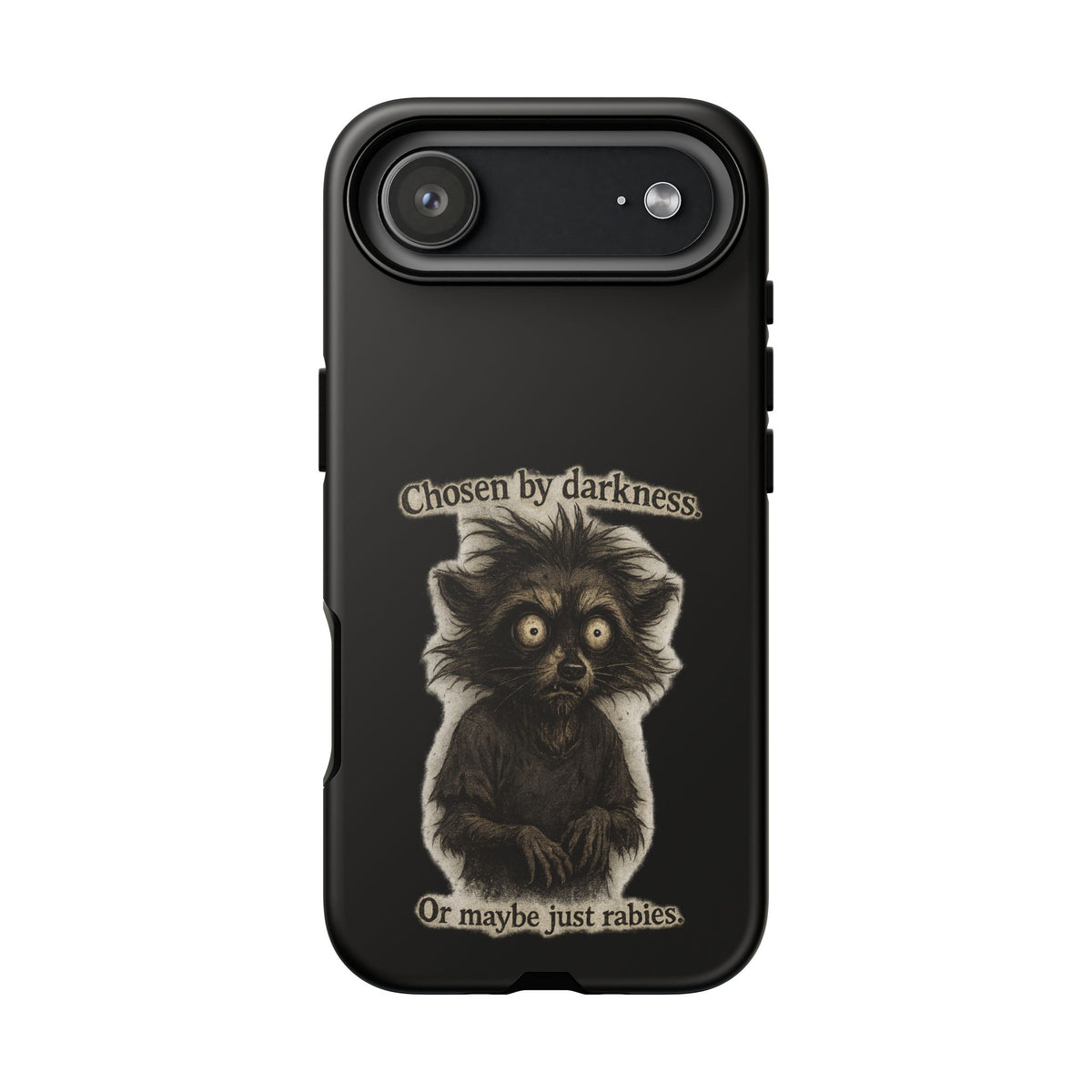 Phone Case - "Chosen by Darkness (Or Maybe Just Rabies)" Cute Creepy Retro Creature Protective Case