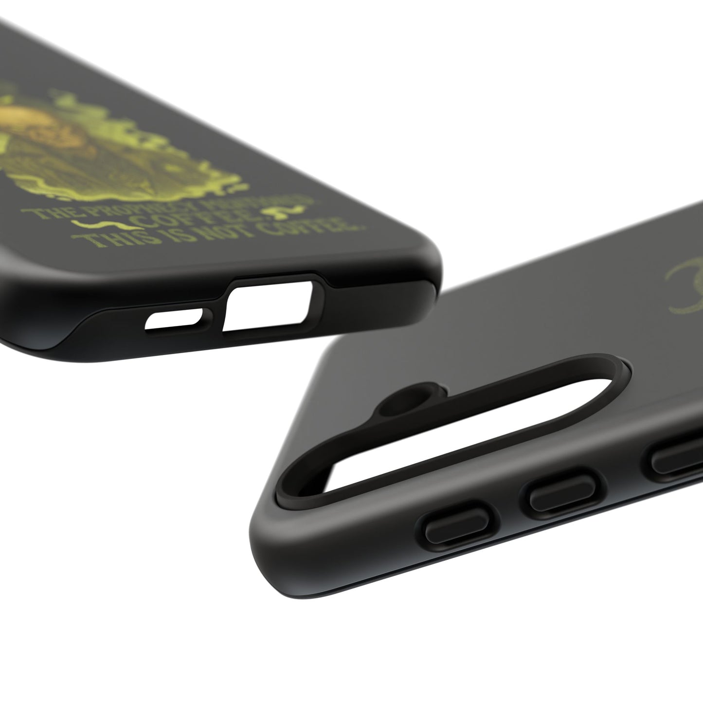 Phone Case — “The Prophecy Mentioned: Coffee This Is Not Coffee” Gothic Horror Design