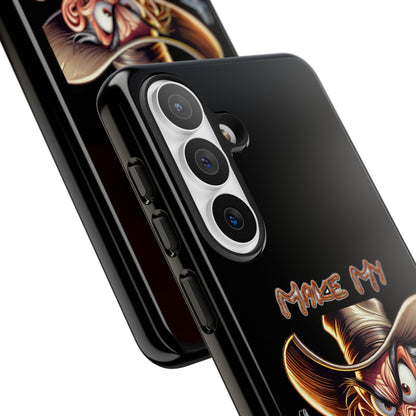 Phone Case - 'Make My Day' Cowboy Revolver Graphic Protective Case