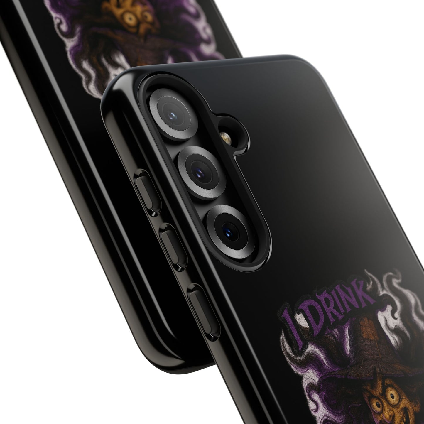 Phone Case — Witch Illustration "I Drink, Can't Pronounce" Protective Cover