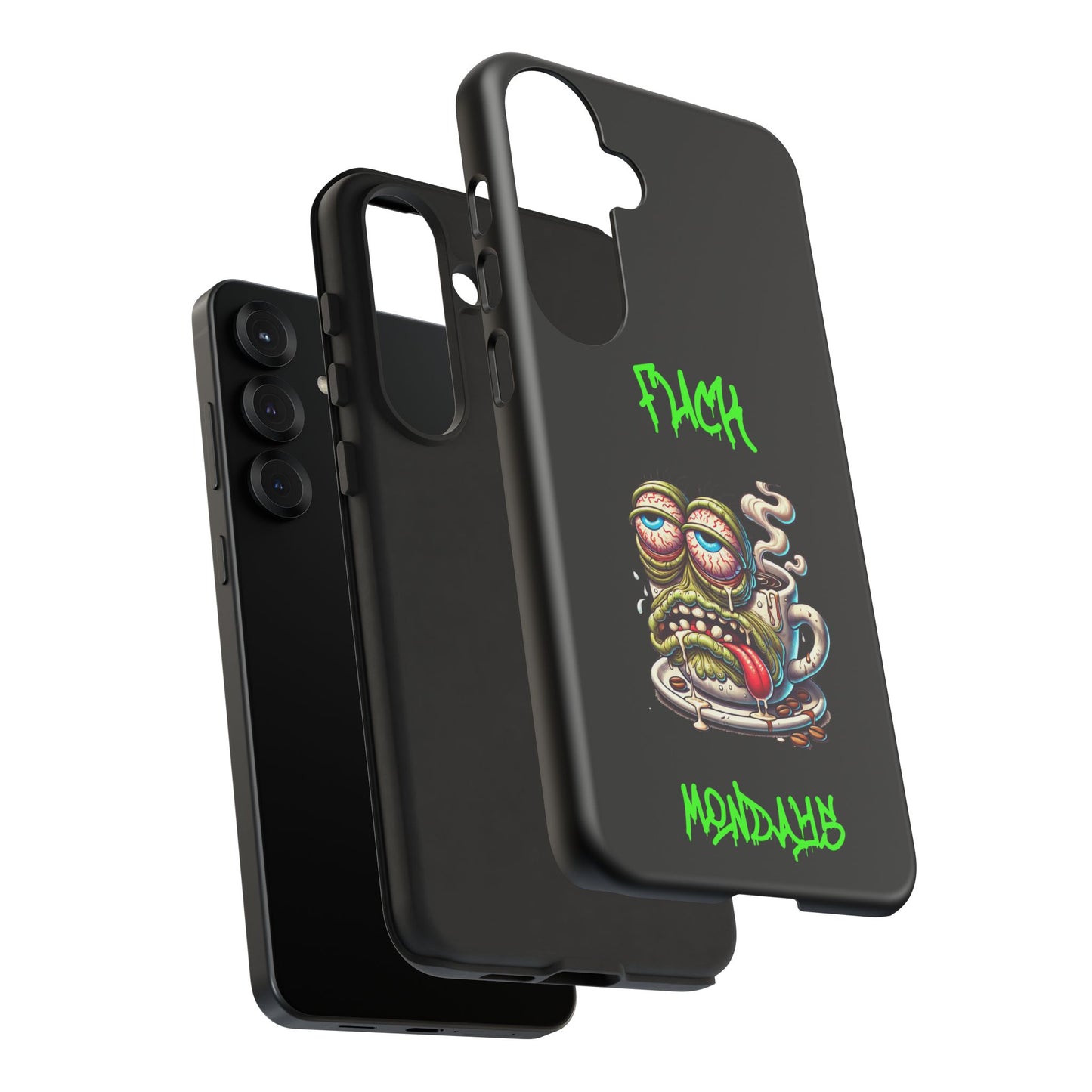 Phone Case — "F*** Monday" Grotesque Coffee Monster Shock Art