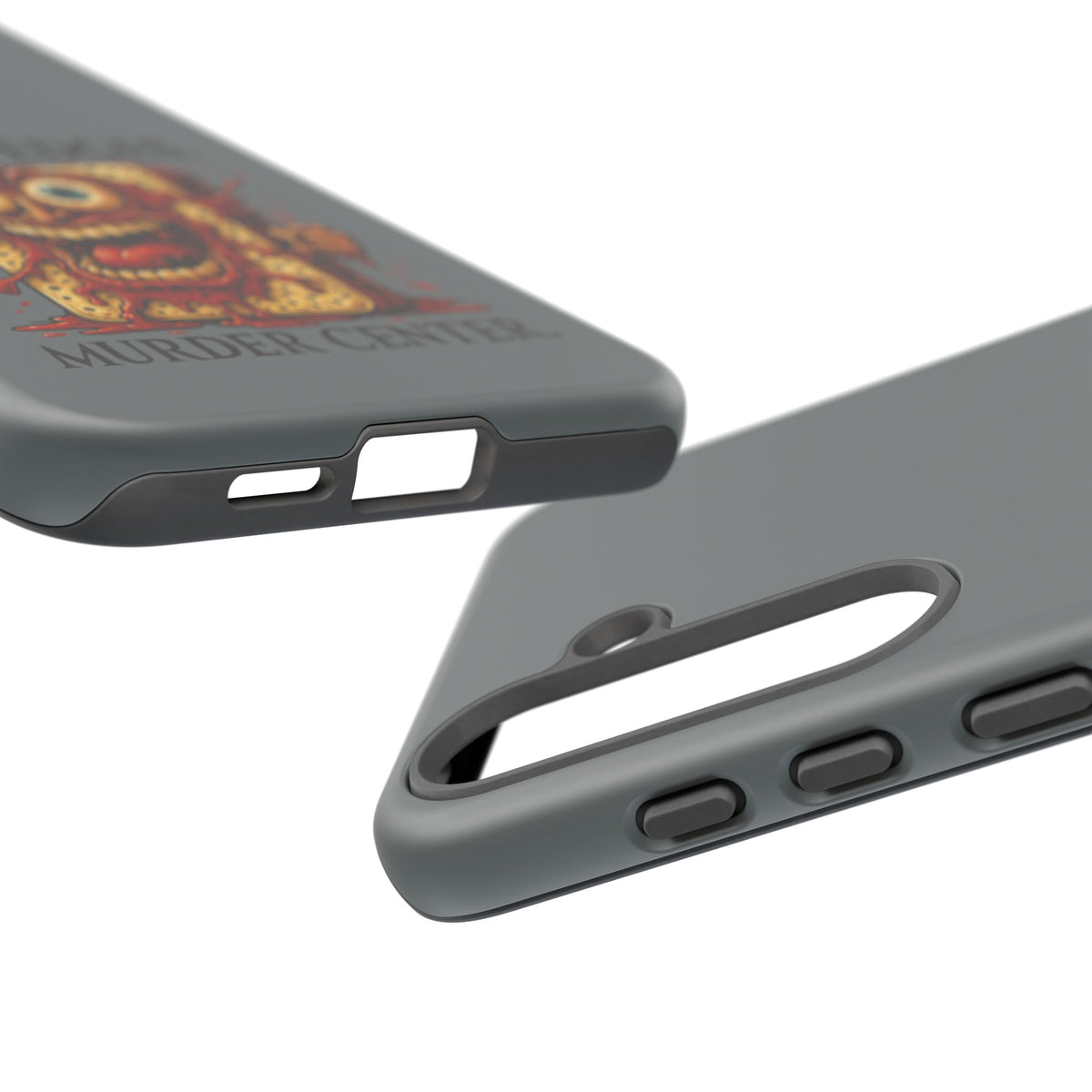 Phone Case — "Crispy Edges. Murder Center." Horror Toast Graphic