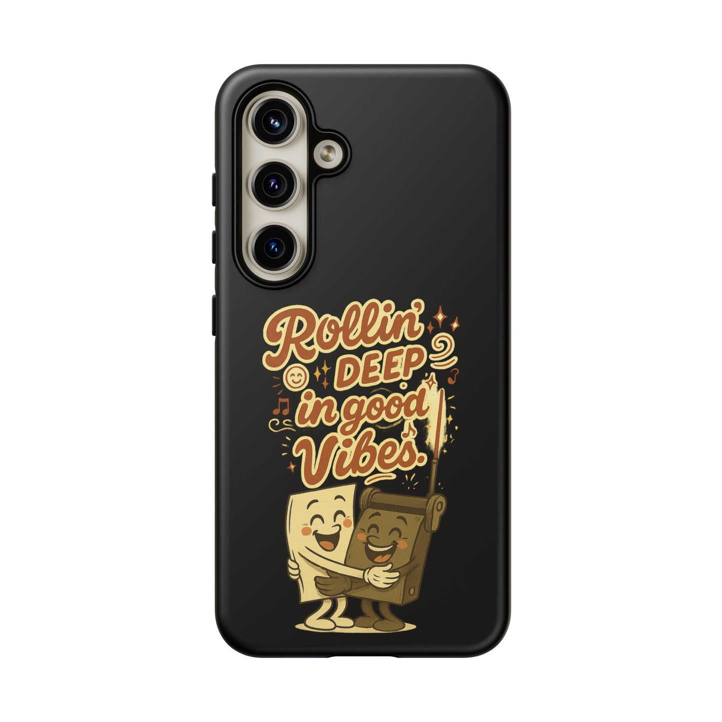 Phone Case — "Rollin' Deep in Good Vibes" Cartoon Retro Design